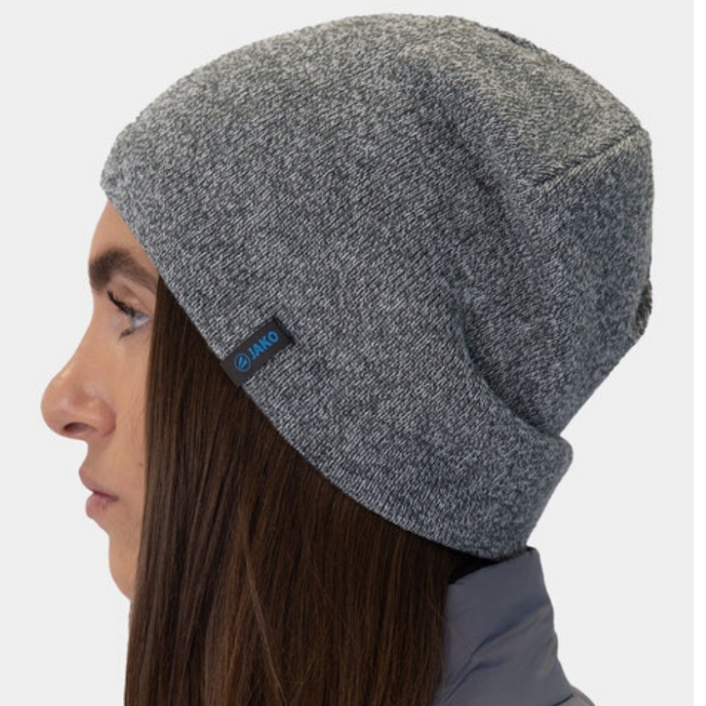 Jako German winter hat beanie skullcap plain grey knit size 2